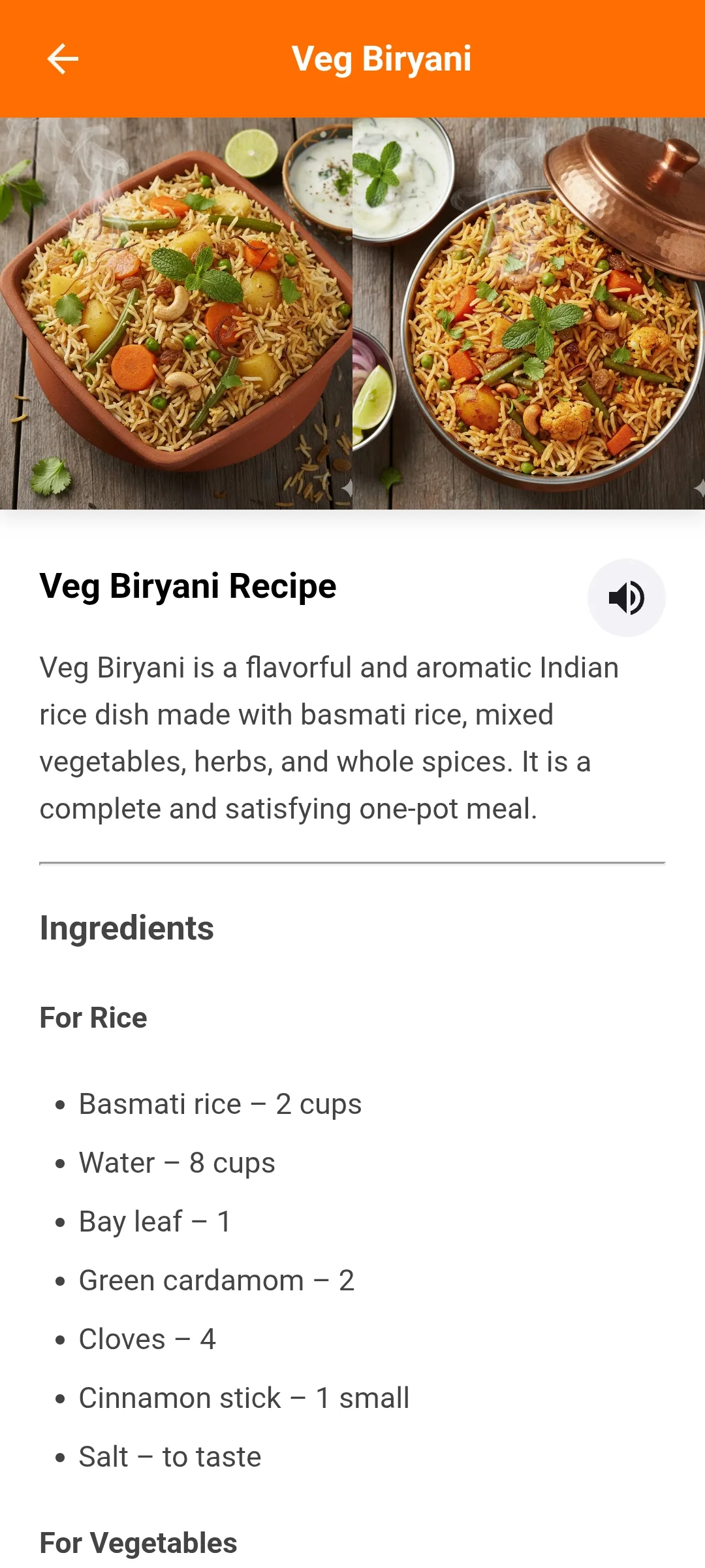 Food Recipes Screen 4