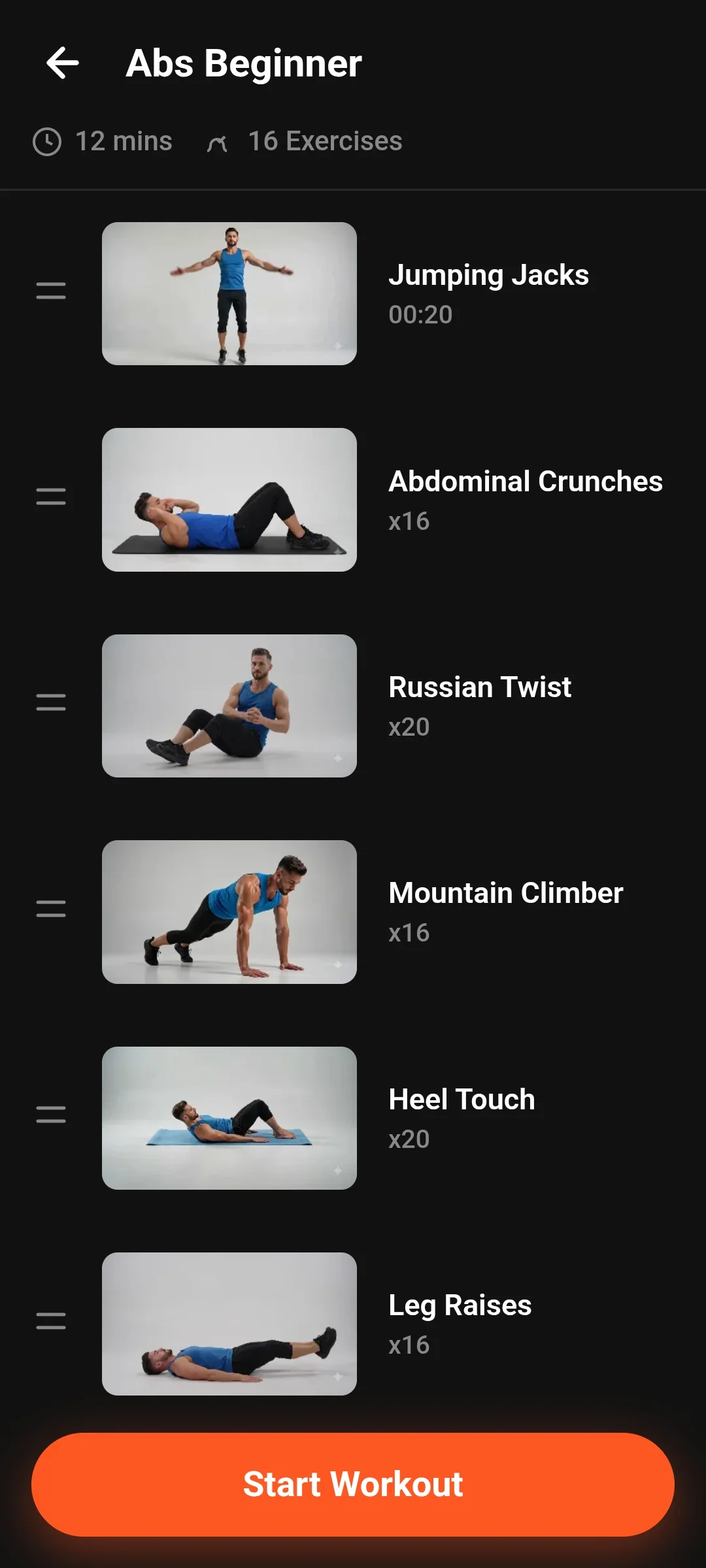 Home Workout Screen 2